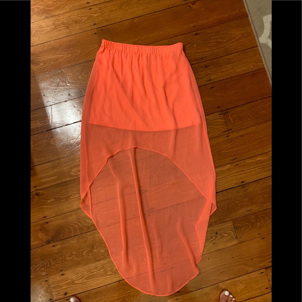 High low sheet maxi skirt